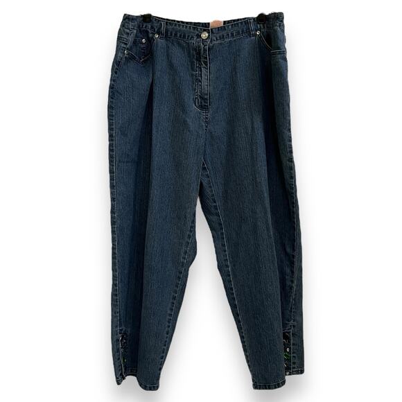 80s 90s Vintage Hearts of Palm rhinestone embellished denim jean suit - Picture 4 of 13